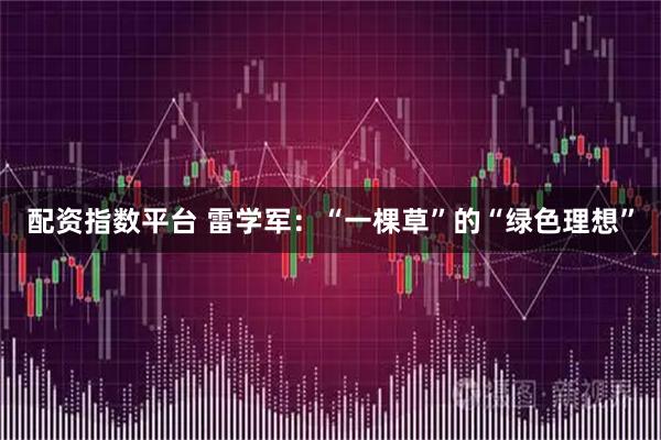 配资指数平台 雷学军：“一棵草”的“绿色理想”